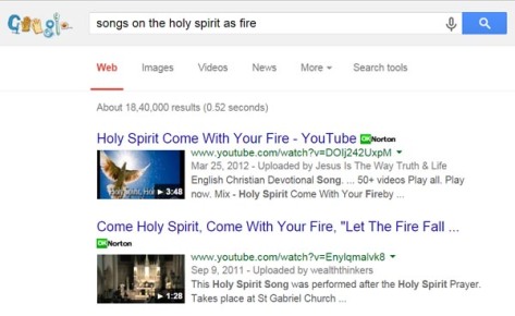 Search results for Holy Spirit as Fire